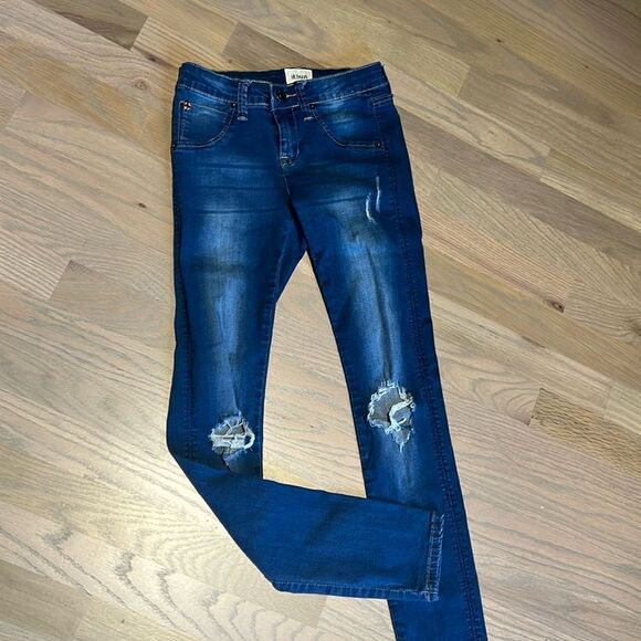 Hudson Girls Size 12 Distressed Skinny Jeans - Picture 1 of 5